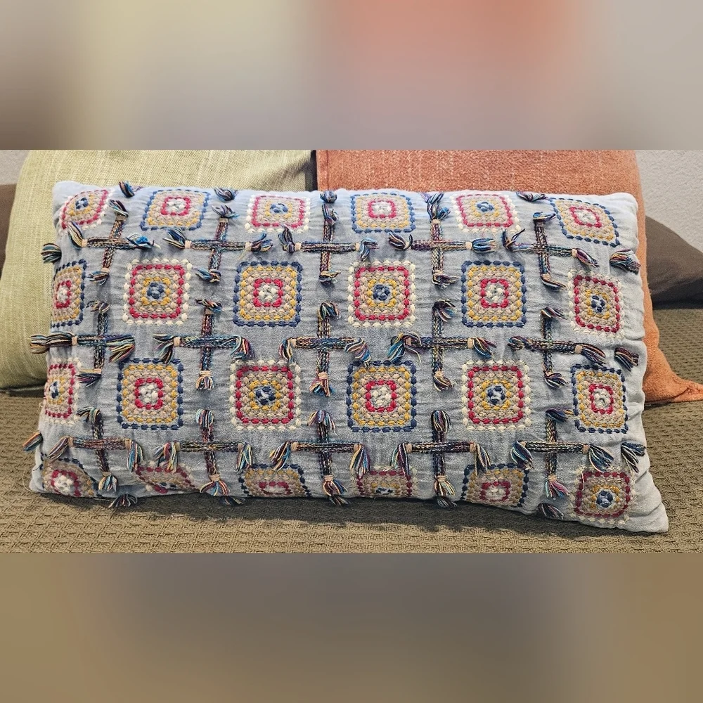 Blue Velvet Throw Pillow